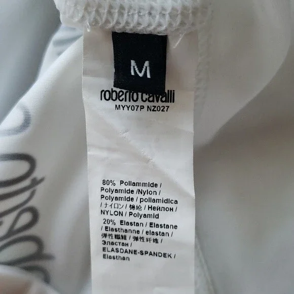 Roberto Cavalli White Leggings Size Medium Chic Feminine Luxury Athleisure New